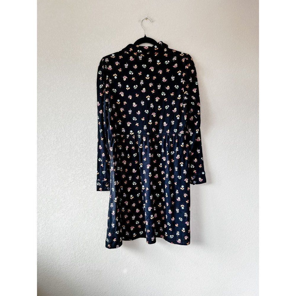 Boden Long Sleeve Black Floral Dress, Size 8R - Picture 6 of 6